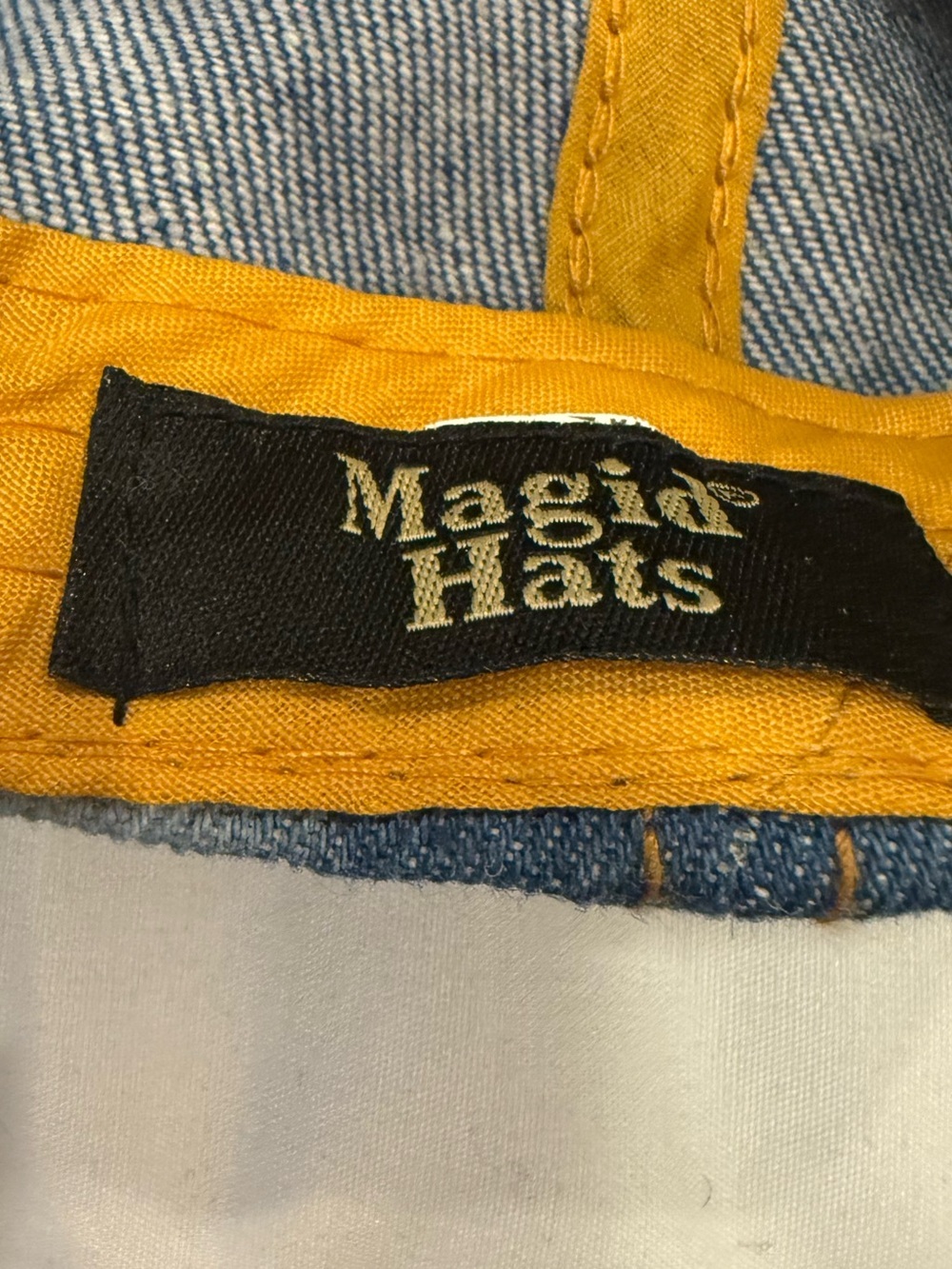 Magid Hats Distressed Denim Rhinestone Star Bling Baseball Cap Hat OS - Picture 5 of 5